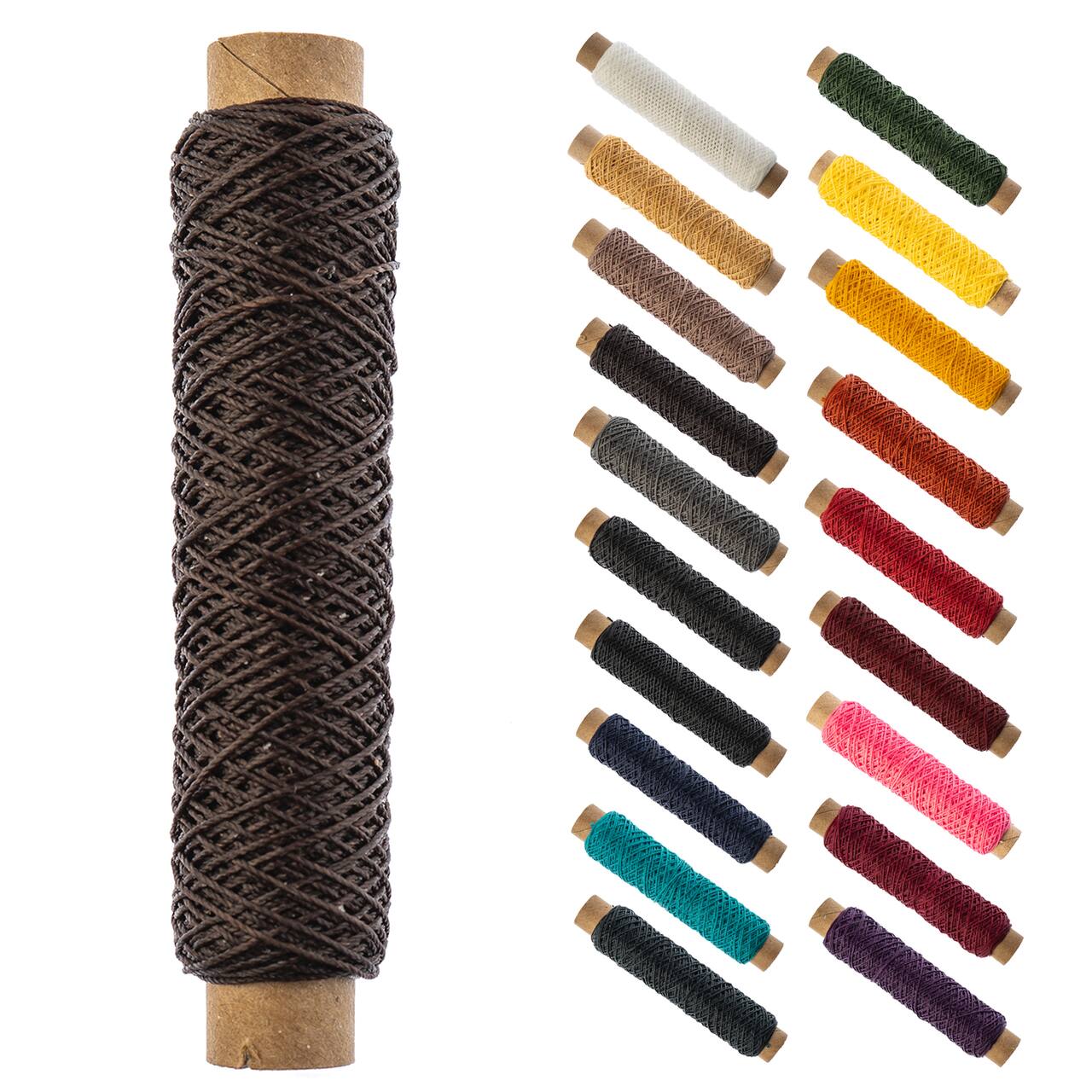 Gudebrod 0.018" 3 Ply Waxed Thread Bobbin, 75ft.